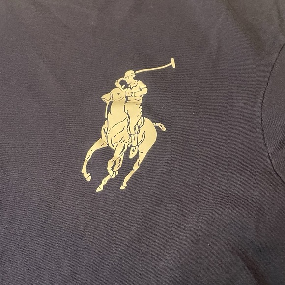 Vintage Polo Ralph Lauren Men's Long Sleeve Custom Fit Y2K Big Pony Navy Size L - Picture 2 of 13